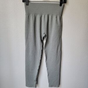 ACTA Wear Seamless 7/8 Leggings, Size Large, Color Grey/Green